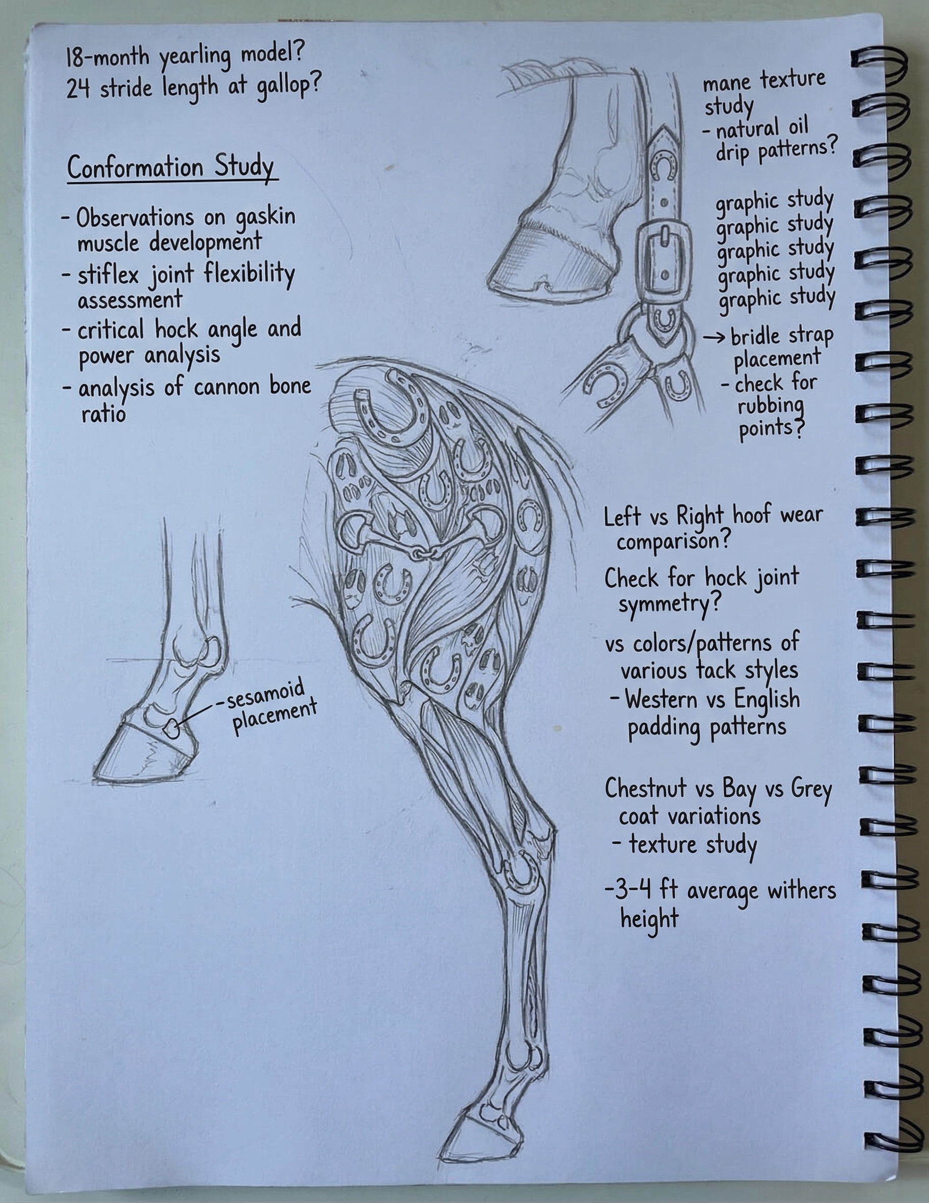 Sgraffito artwork with hooves